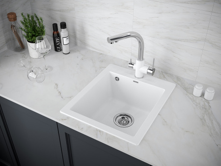 Кухонная мойка Paulmark KANTE 40 PM104249-WH 40х50 цвет белый